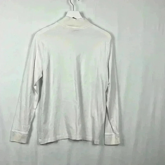Lands End Women’s Mock Turtleneck Shirt White XLT Long Sleeves 100% Cotton NWOT - Picture 5 of 8